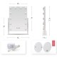 BULB LITTLE Miroir LED maquillage blanc