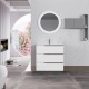 OIKOS Meuble chêne blanc 80 cm