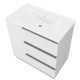 OIKOS Meuble chêne blanc 80 cm