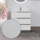 OIKOS Meuble vasque chêne blanc 80 cm