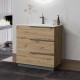 OIKOS Meuble chêne doré 80 cm