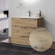 OIKOS Meuble vasque chêne doré 80 cm