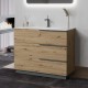 OIKOS Meuble chêne doré 100 cm