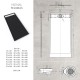 HIEMAL inox noir 70 x 160