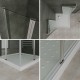 SOFIA Cabine de douche d'angle profilés aluminium et verre sécurité anticalcaire