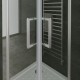 SOFIA Cabine de douche d'angle profilés aluminium et verre sécurité anticalcaire