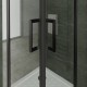 SOFIA-BLACK Cabine de douche profilés noir portes pivotantes et pliantes verre sécurité anticalcaire