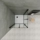 SOFIA-BLACK Cabine de douche noire ouverture intérieur extérieure