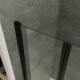 SOFIA-BLACK Cabine de douche noire parois battantes ouverture complète
