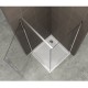 HELENA Cabine de douche porte pivotante et 1 paroi fixe en verre transparent