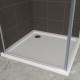 HELENA Cabine de douche d'angle profilés chromés gris et verre de sécurité
