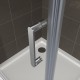 HELENA Cabine de douche H 190 cm avec 1 poignée de porte inoxydable