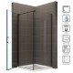 HELENA-BLACK Cabine de douche d'angle noire 1 porte battante + 1 paroi fixe