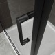 HELENA-BLACK Cabine de douche carrée avec verre de sécurité anticalcaire