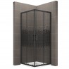 BOHA-PIX Cabine de douche carrée avec porte coulissante motif pixel de 180 cm de haut
