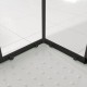 BOHA-LINE Cabine de douche 190 cm de hauteur avec cadre en alu noir et porte coulissante sur roulette