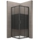 BOHA-LINE Cabine de douche avec un verre sérigraphié traits noirs linéaires