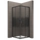 BOHA-PIX Cabine douche verre décor pixel H 190 cm porte coulissante 