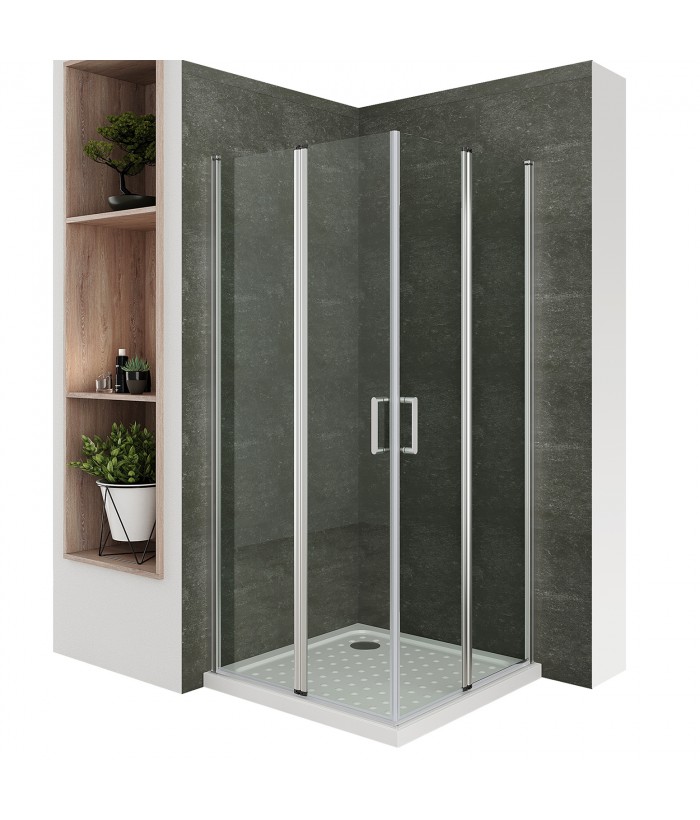 SOFIA Cabine de douche H180 cm porte pliante pivotante pliante