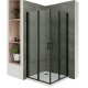 SOFIA-BLACK Cabine de douche noire portes pliantes pivotantes