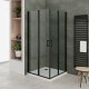 SOFIA-BLACK Cabine de douche profilé noir verre anticalcaire 6 mm