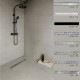 JAZY Caniveau de douche inox motif tiret