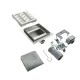 FIZEO Caniveau carré pour douche italienne, en inox