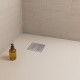 FIZEO drain de douche carré à encastrer grille striée
