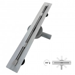 DEKI Caniveau de douche ouverture discrète inox