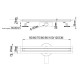 TIKA Caniveau de salle d'eau en inox rail fin design