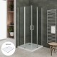SOFIA Cabine de douche H190 cm portes pliantes pivotantes