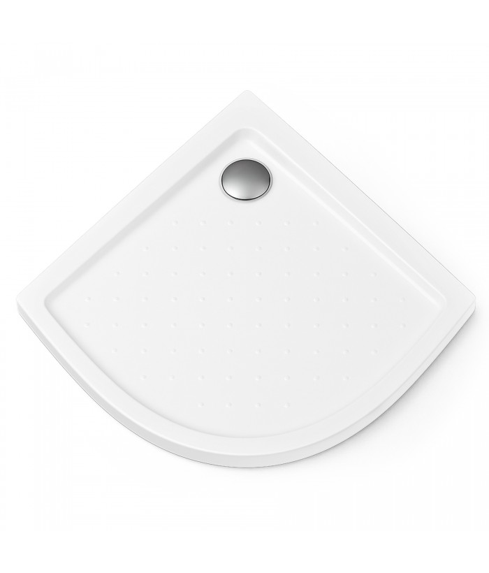 DELIA Receveur de douche 1/4 de cercle en acrylique blanc