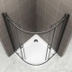 DELIA Receveur de douche quart de cercle en acrylique blanc