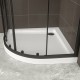 DELIA Receveur de douche 1/4 de cercle antidérapant