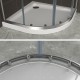 DELIA Receveur de douche 1/4 de cercle pour cabine de douche en angle