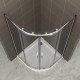 DELIA Receveur de douche 1/4 de cercle pour cabine de douche en angle