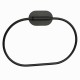 SEPIO Anneau porte serviette ovale en acier inoxydable noir