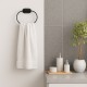 SEPIO Anneau porte serviette ovale en acier inoxydable noir
