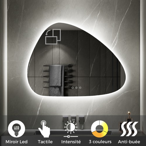 GALEO Miroir LED lumineux 60x80