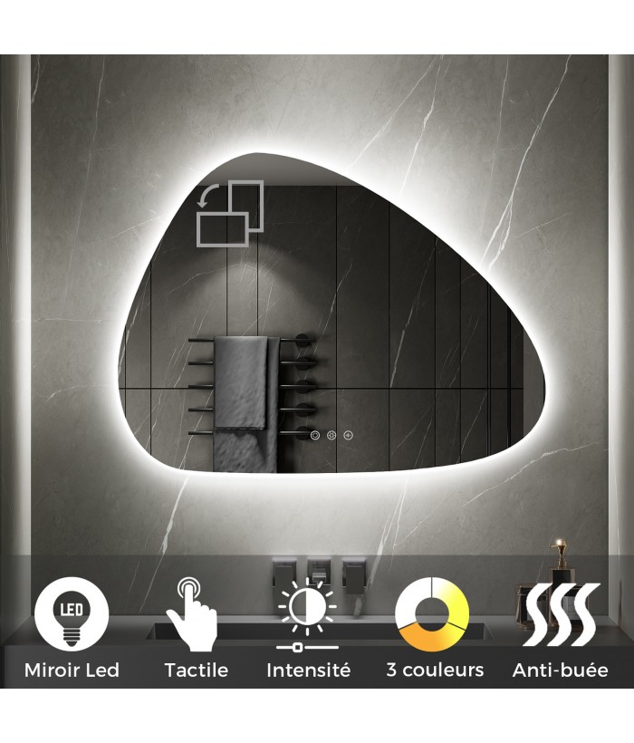 GALEO Miroir LED lumineux 60x80