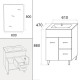 MADRID Meuble simple vasque 60 cm