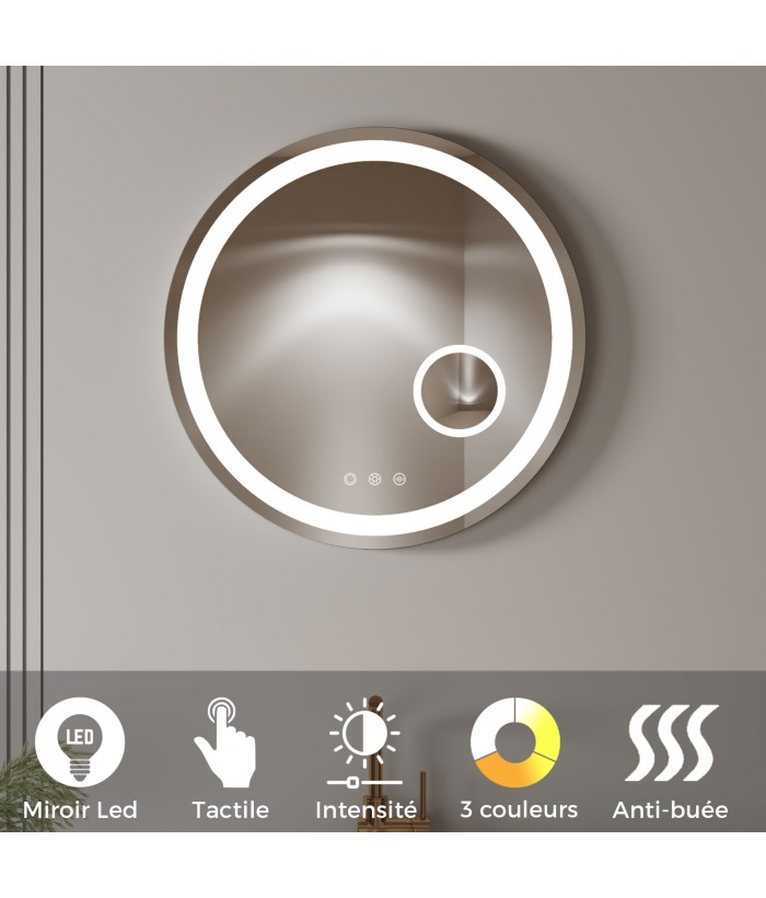 ARIA Miroir LED rond diamètre 60