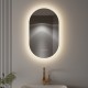 CLUB Miroir LED ovale 50x80cm