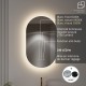 CLUB Miroir LED ovale 50x80cm