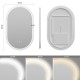 CLUB Miroir LED ovale 50x80cm