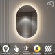 CLUB Miroir LED ovale 60x90cm
