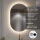 CLUB Miroir LED ovale 60x90cm