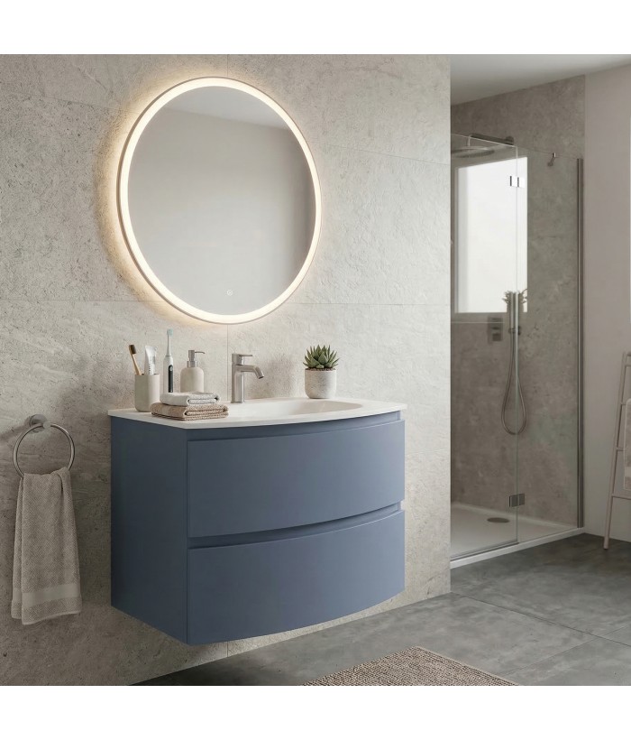 ARMONIA Meuble vasque 70 cm bleu mer