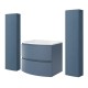 ARMONIA meuble vasque 70 cm bleu mer + 2 colonnes