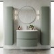 ARMONIA Meuble vasque 70 cm vert sauge + 2 colonnes